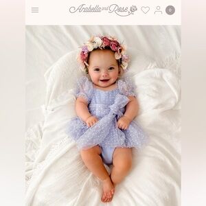Periwinkle baby girl romper dress